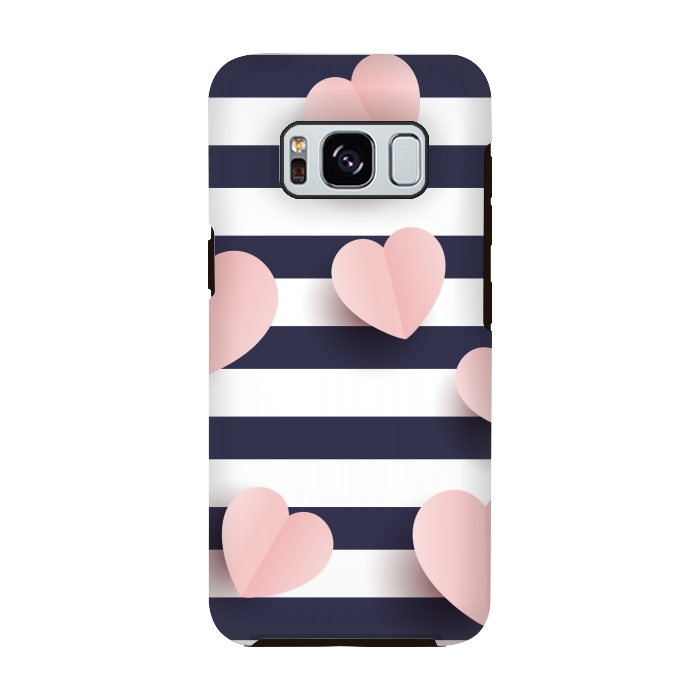Galaxy S8 StrongFit paper cut cute hearts by MALLIKA