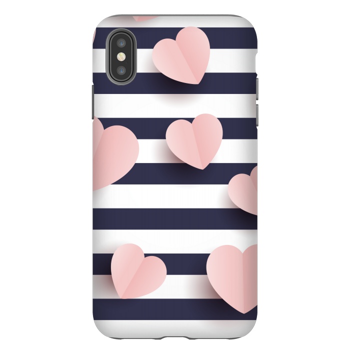 iPhone Xs Max StrongFit paper cut cute hearts by MALLIKA