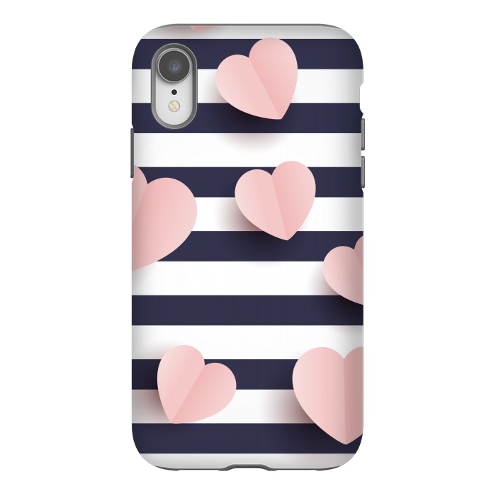 iPhone Xr StrongFit paper cut cute hearts by MALLIKA