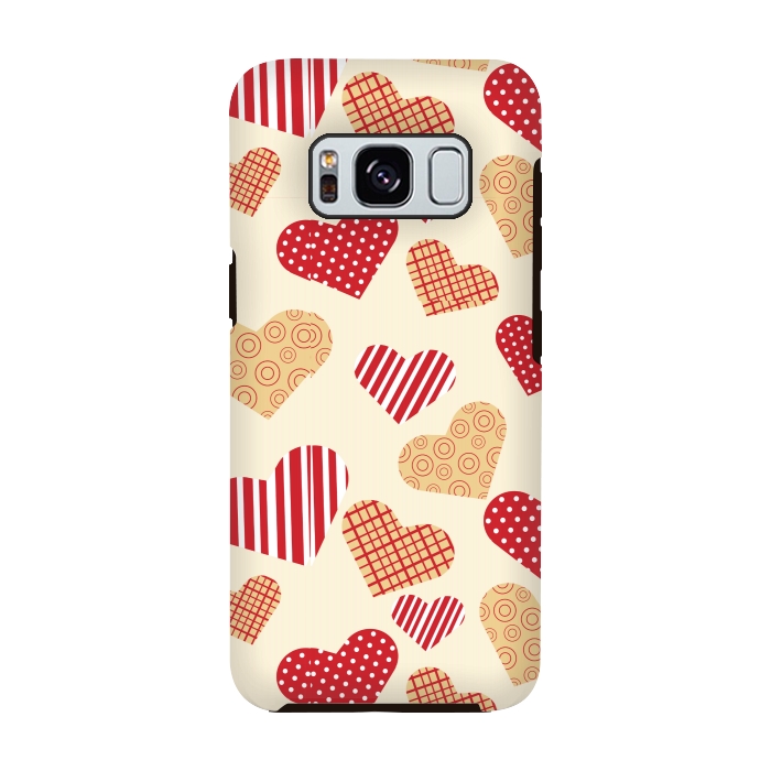 Galaxy S8 StrongFit RED GOLDEN HEARTS by MALLIKA