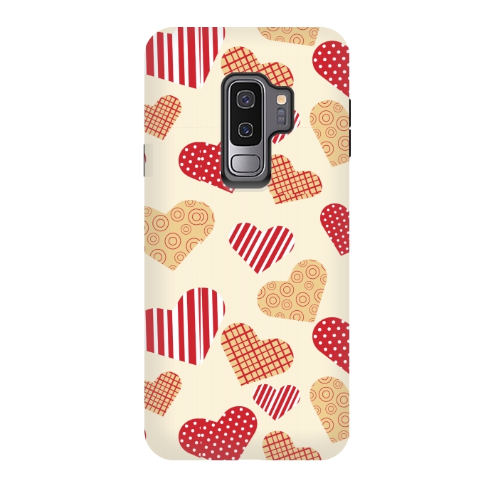 Galaxy S9 plus StrongFit RED GOLDEN HEARTS by MALLIKA