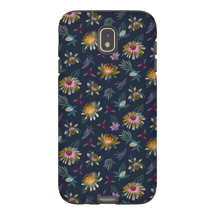 Galaxy J7 StrongFit Blue Floral by Tishya Oedit