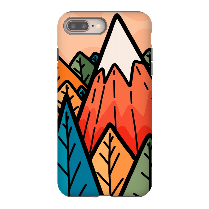 iPhone 7 plus StrongFit The lone mountain forest by Steve Wade (Swade)
