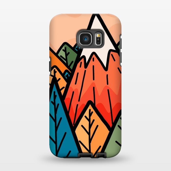 Galaxy S7 EDGE StrongFit The lone mountain forest by Steve Wade (Swade)