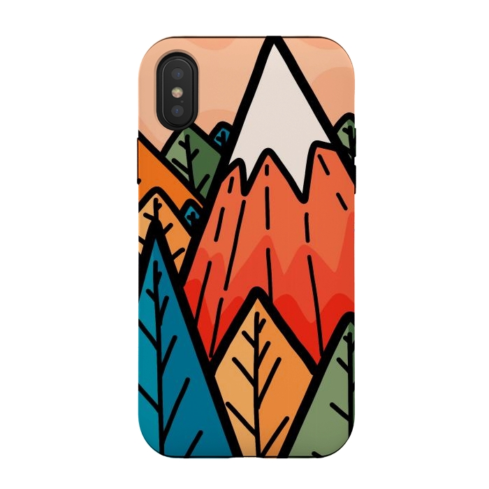 iPhone Xs / X StrongFit The lone mountain forest by Steve Wade (Swade)