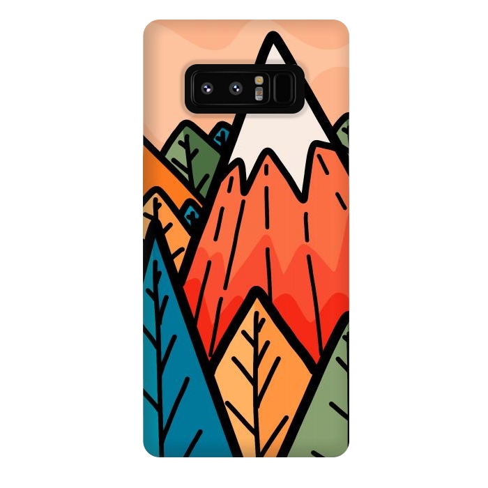 Galaxy Note 8 StrongFit The lone mountain forest by Steve Wade (Swade)