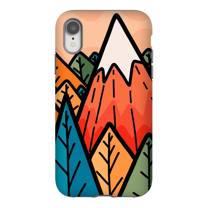 iPhone Xr StrongFit The lone mountain forest by Steve Wade (Swade)