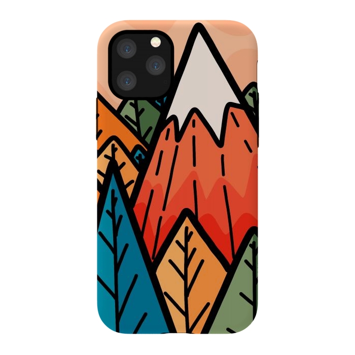 iPhone 11 Pro StrongFit The lone mountain forest by Steve Wade (Swade)