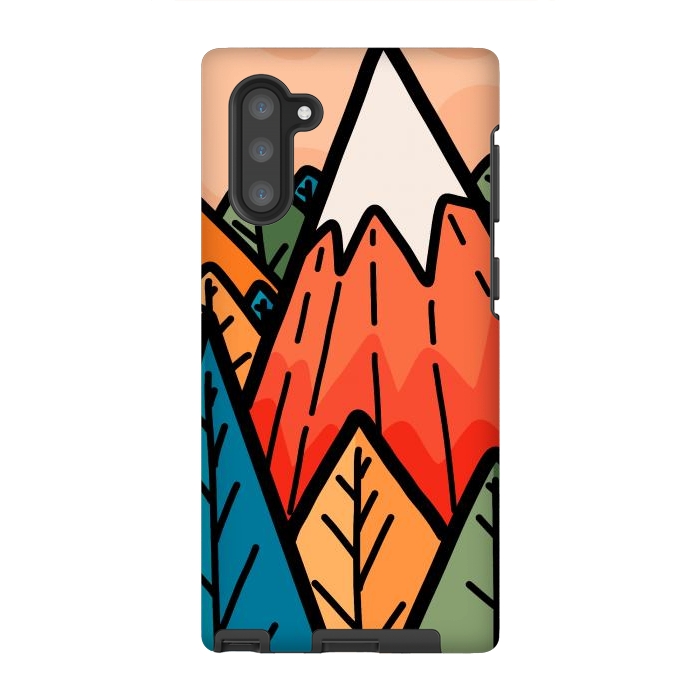 Galaxy Note 10 StrongFit The lone mountain forest by Steve Wade (Swade)