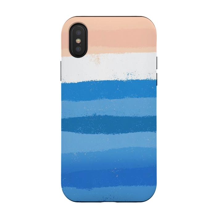 iPhone Xs / X StrongFit The calm painted waves by Steve Wade (Swade)