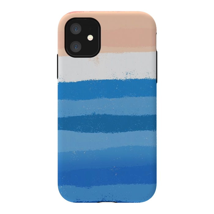 iPhone 11 StrongFit The calm painted waves by Steve Wade (Swade)