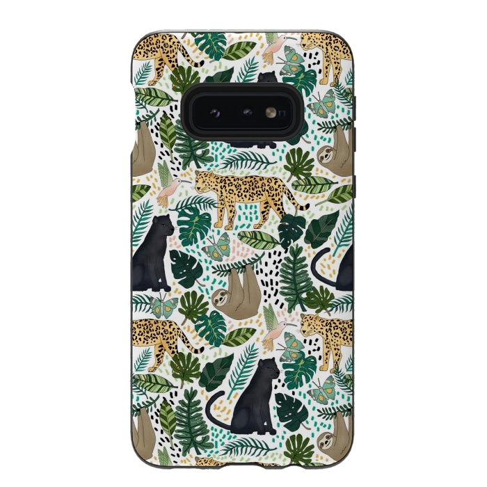 Galaxy S10e StrongFit Emerald Forest Animals by Tangerine-Tane