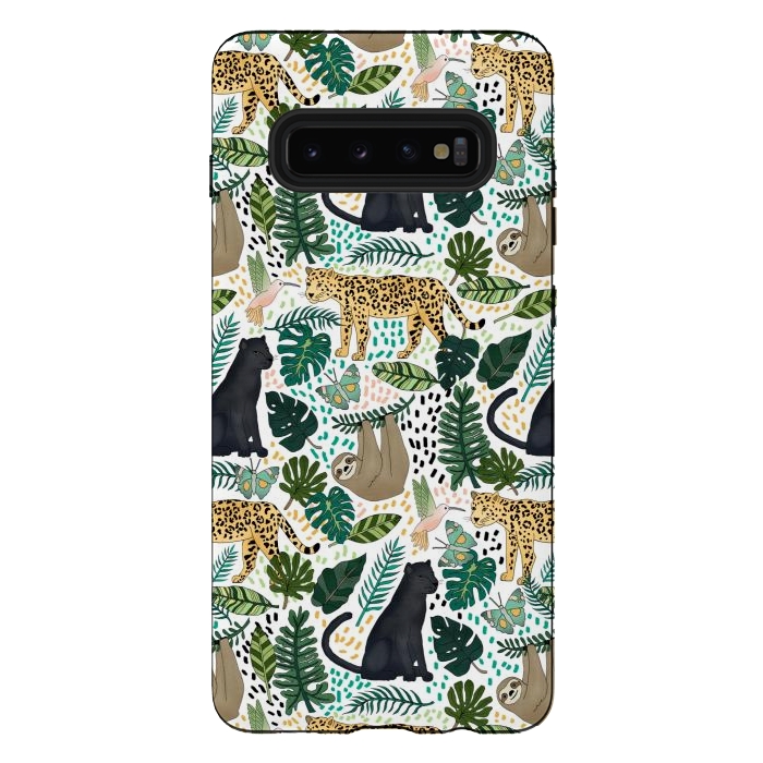 Galaxy S10 plus StrongFit Emerald Forest Animals by Tangerine-Tane
