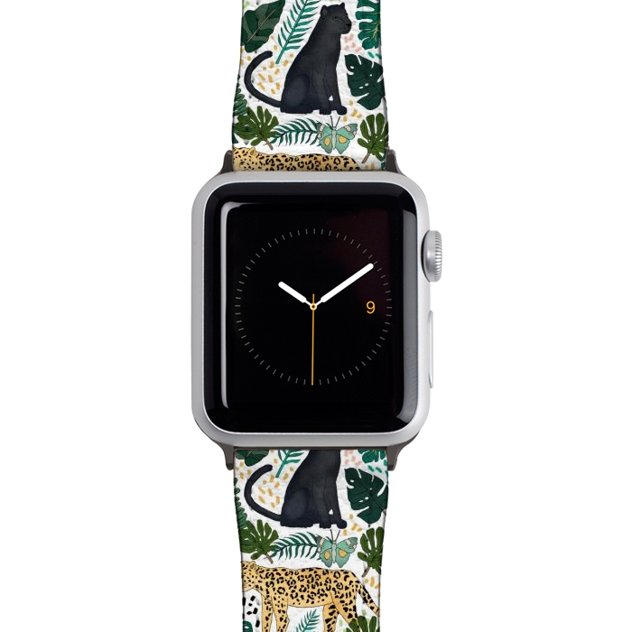 Watch 38mm / 40mm Strap PU leather Emerald Forest Animals by Tangerine-Tane