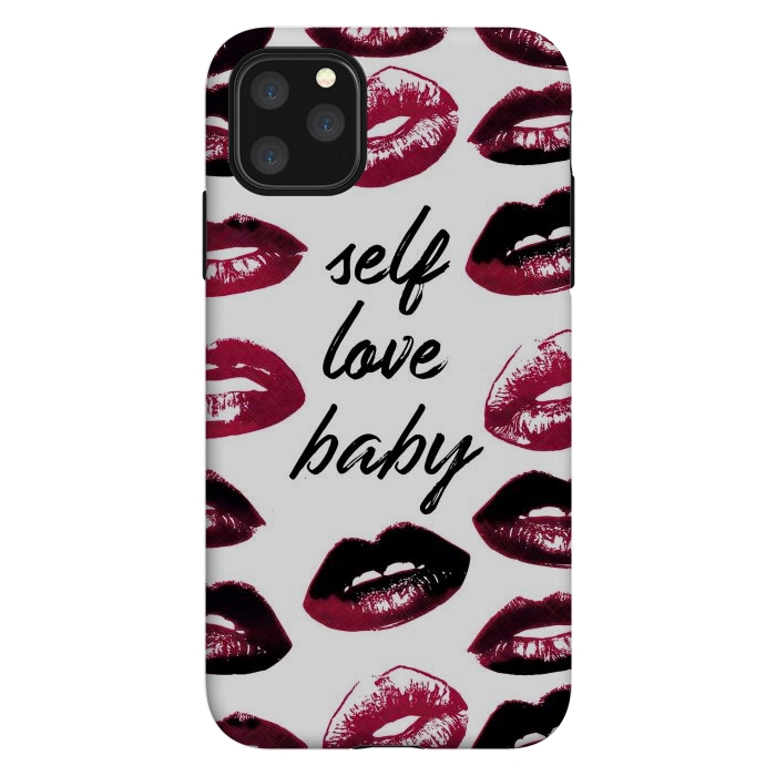 iPhone 11 Pro Max StrongFit Self love lipstick kisses by Oana 