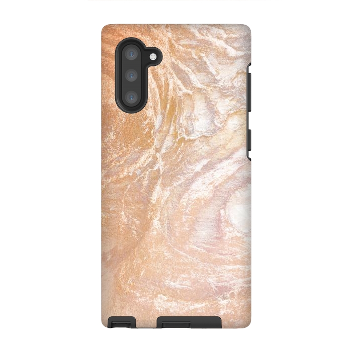 Galaxy Note 10 StrongFit Gold sandstone marble art by Oana 
