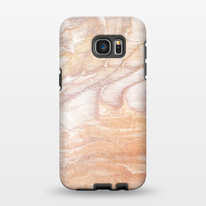 Galaxy S7 EDGE StrongFit Gold sandstone marble art by Oana 