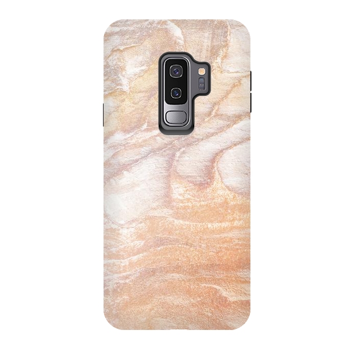 Galaxy S9 plus StrongFit Gold sandstone marble art by Oana 