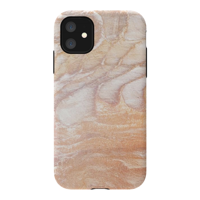 iPhone 11 StrongFit Gold sandstone marble art by Oana 