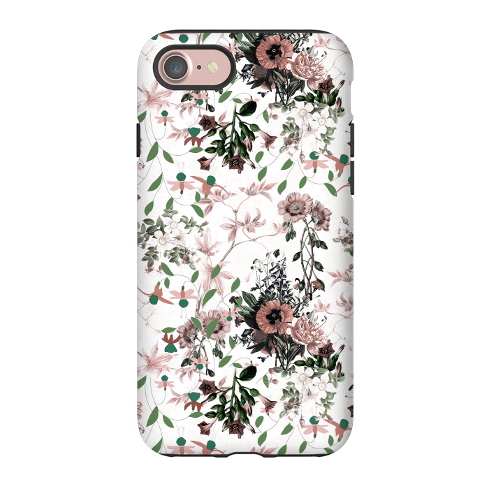 iPhone 7 StrongFit Pastel pink wild flower meadow by Oana 