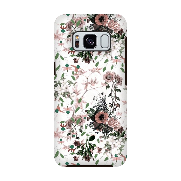 Galaxy S8 StrongFit Pastel pink wild flower meadow by Oana 