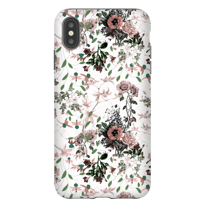 iPhone Xs Max StrongFit Pastel pink wild flower meadow by Oana 