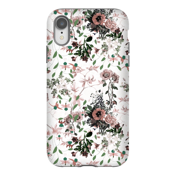 iPhone Xr StrongFit Pastel pink wild flower meadow by Oana 
