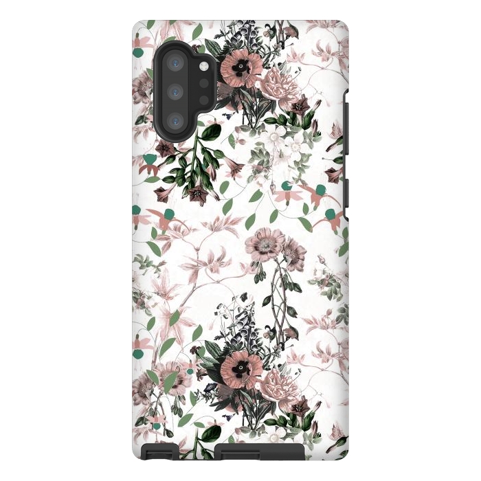 Galaxy Note 10 plus StrongFit Pastel pink wild flower meadow by Oana 
