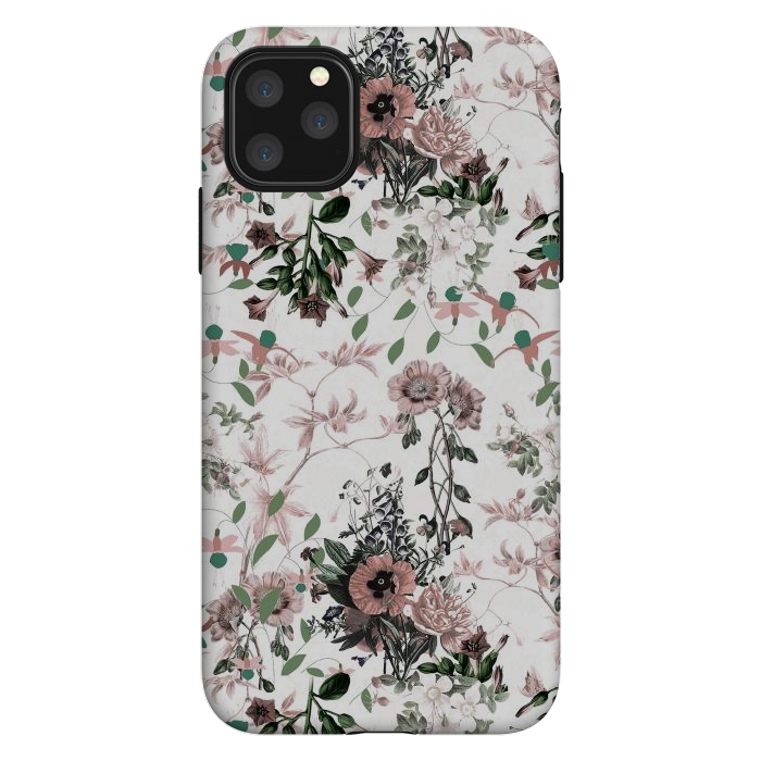 iPhone 11 Pro Max StrongFit Pastel pink wild flower meadow by Oana 