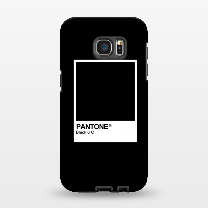 Galaxy S7 EDGE StrongFit Pantone Black Trendy color by Martina