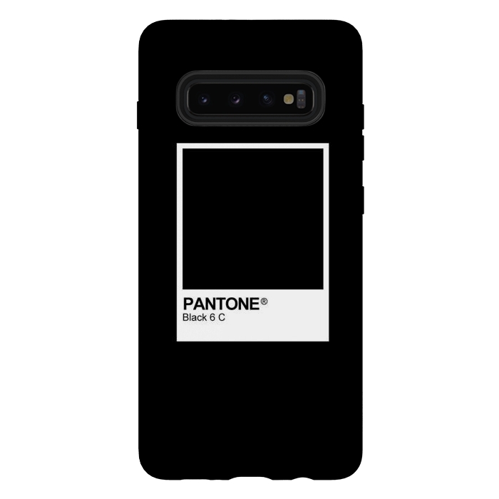 Galaxy S10 plus StrongFit Pantone Black Trendy color by Martina