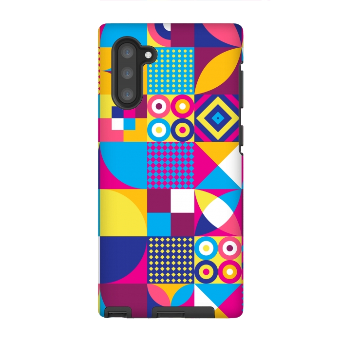Galaxy Note 10 StrongFit multi colour abstract pattern 3  by MALLIKA