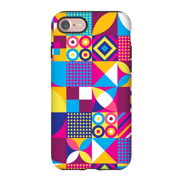 iPhone 7 StrongFit multi colour abstract pattern 3  by MALLIKA
