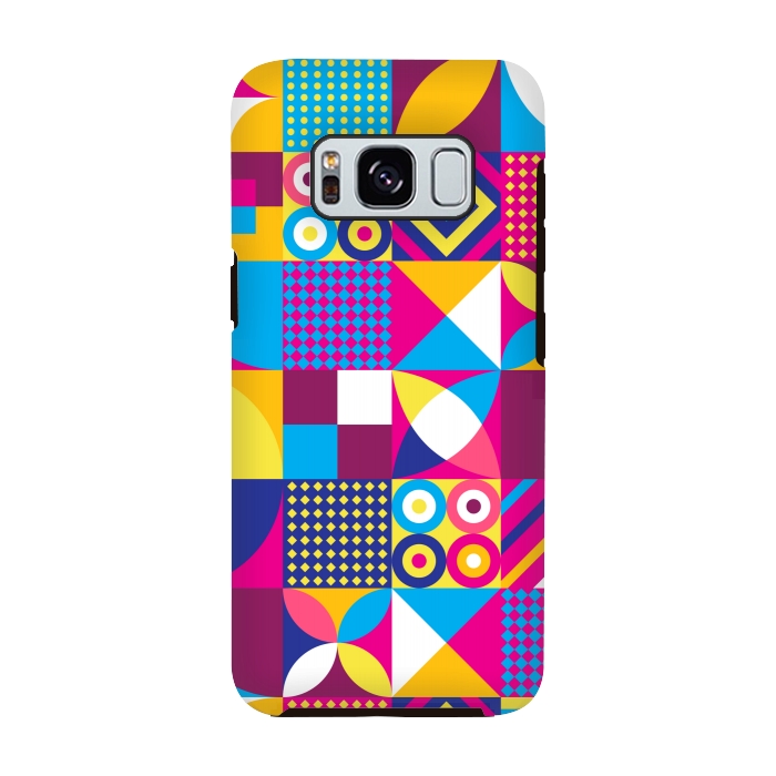 Galaxy S8 StrongFit multi colour abstract pattern 3  by MALLIKA