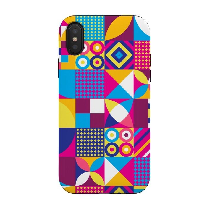 iPhone Xs / X StrongFit multi colour abstract pattern 3  by MALLIKA