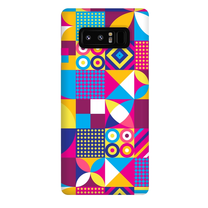 Galaxy Note 8 StrongFit multi colour abstract pattern 3  by MALLIKA