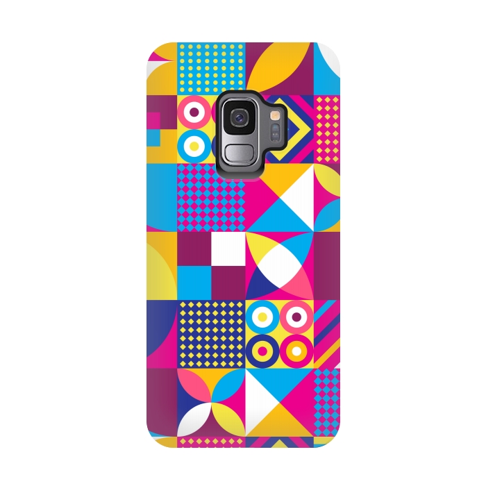 Galaxy S9 StrongFit multi colour abstract pattern 3  by MALLIKA