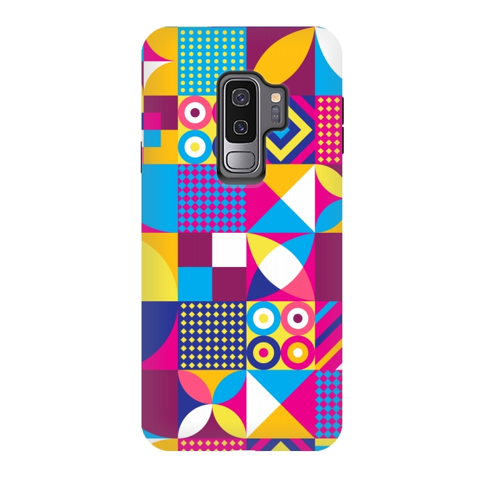 Galaxy S9 plus StrongFit multi colour abstract pattern 3  by MALLIKA