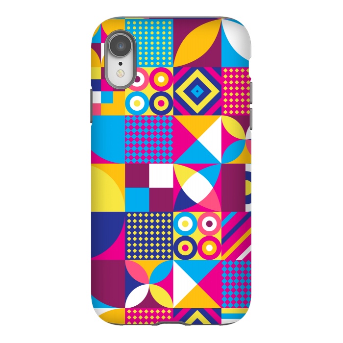 iPhone Xr StrongFit multi colour abstract pattern 3  by MALLIKA