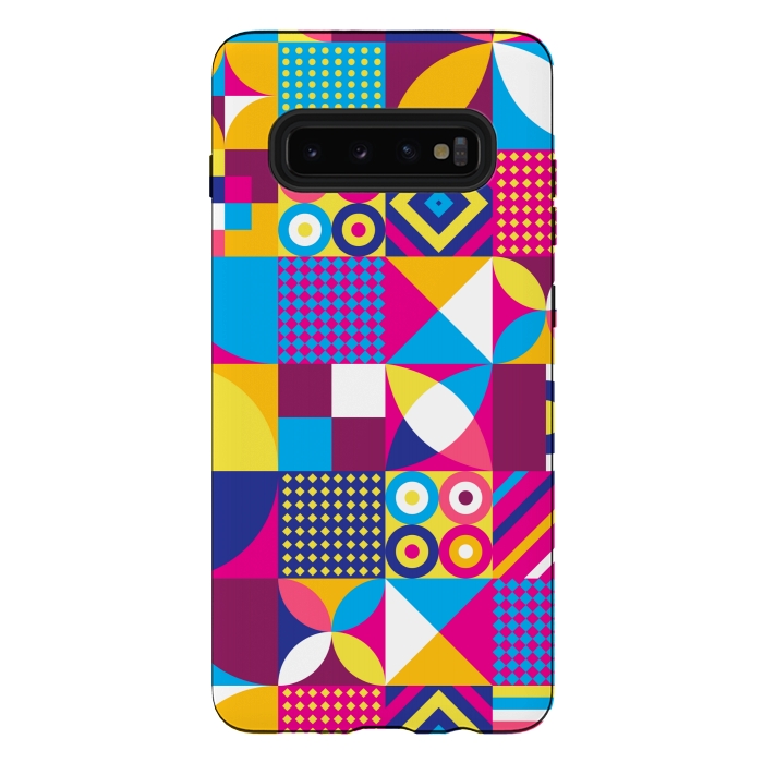 Galaxy S10 plus StrongFit multi colour abstract pattern 3  by MALLIKA