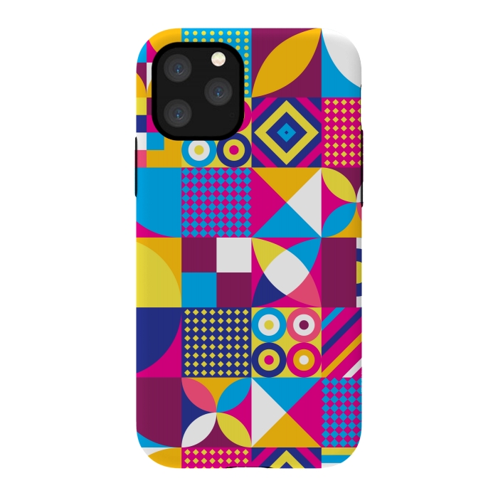 iPhone 11 Pro StrongFit multi colour abstract pattern 3  by MALLIKA