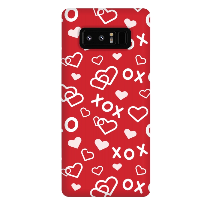 Galaxy Note 8 StrongFit xoxo red white by MALLIKA