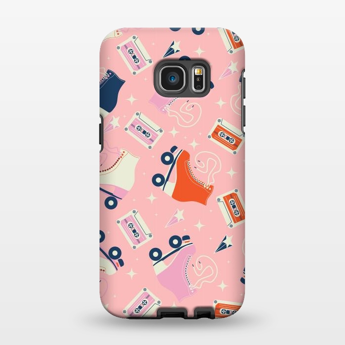 Galaxy S7 EDGE StrongFit Roller skates pattern 04 by Jelena Obradovic