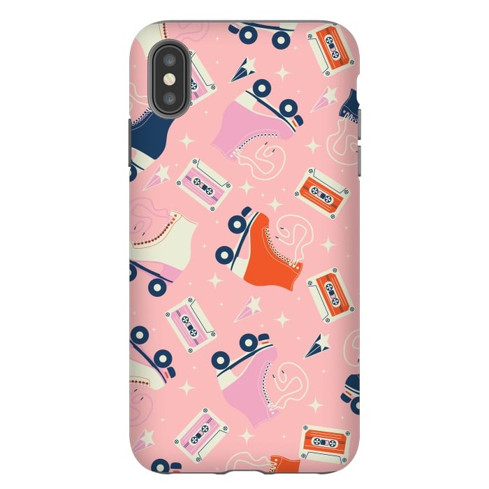 iPhone Xs Max StrongFit Roller skates pattern 04 by Jelena Obradovic