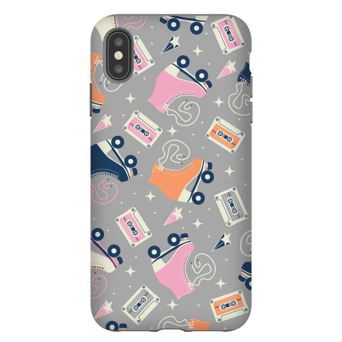 iPhone Xs Max StrongFit Roller skates pattern 05 by Jelena Obradovic