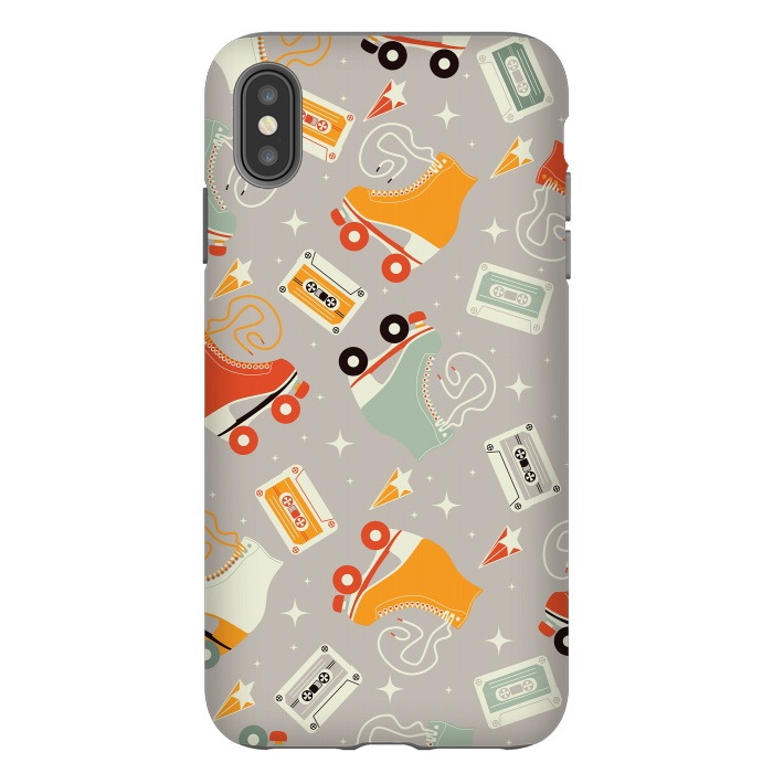 iPhone Xs Max StrongFit Roller skates pattern 06 by Jelena Obradovic
