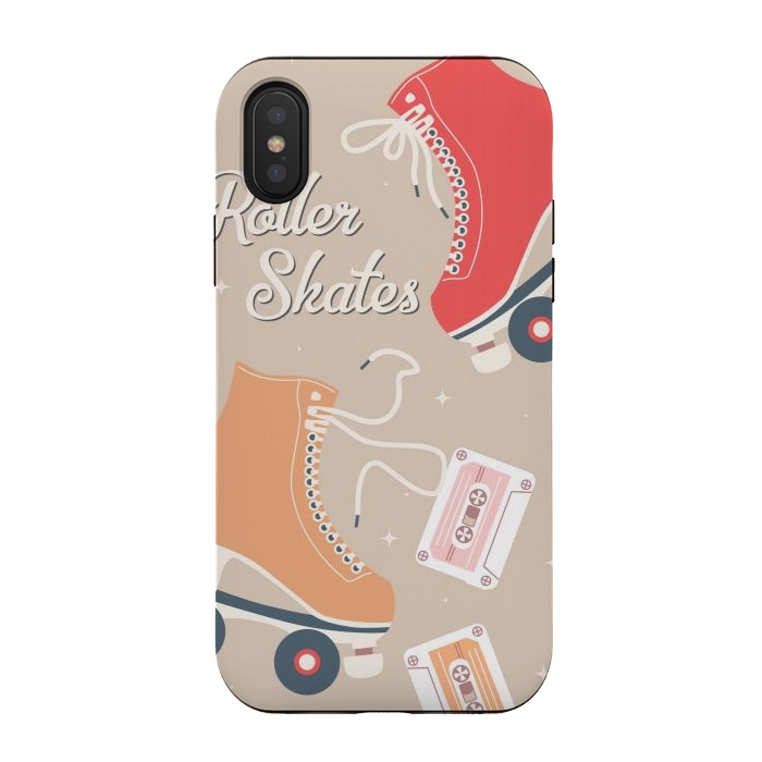 iPhone Xs / X StrongFit Roller skates 05 by Jelena Obradovic
