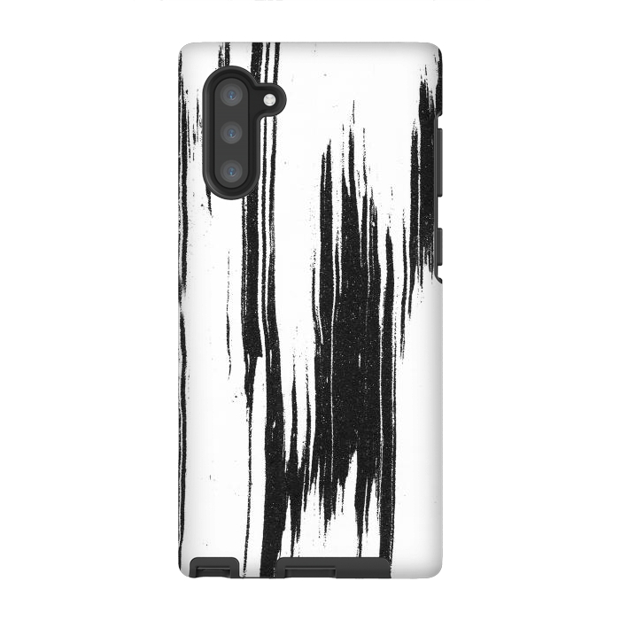 Galaxy Note 10 StrongFit Black ink brushstroke on white background by Oana 