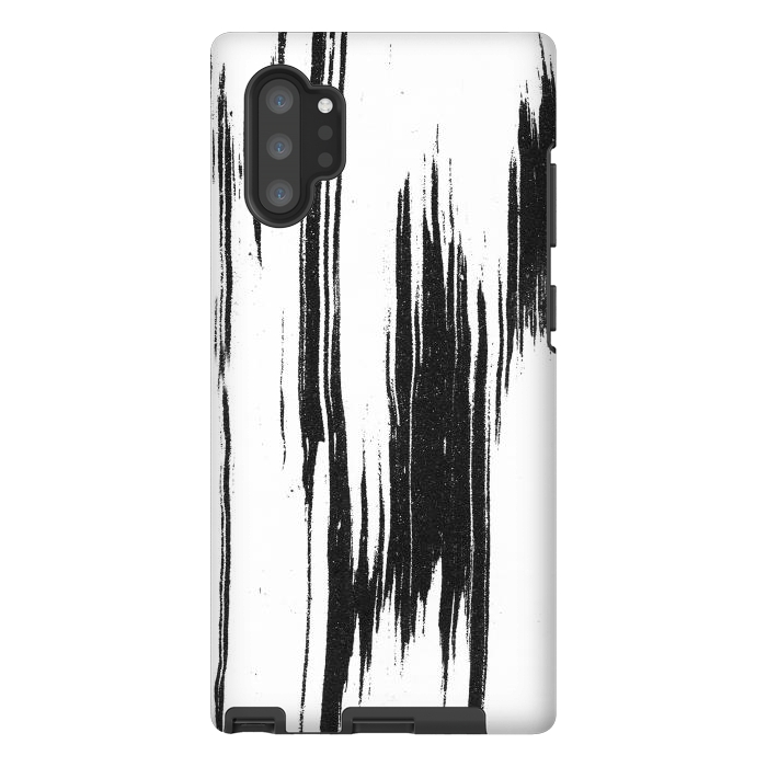 Galaxy Note 10 plus StrongFit Black ink brushstroke on white background by Oana 