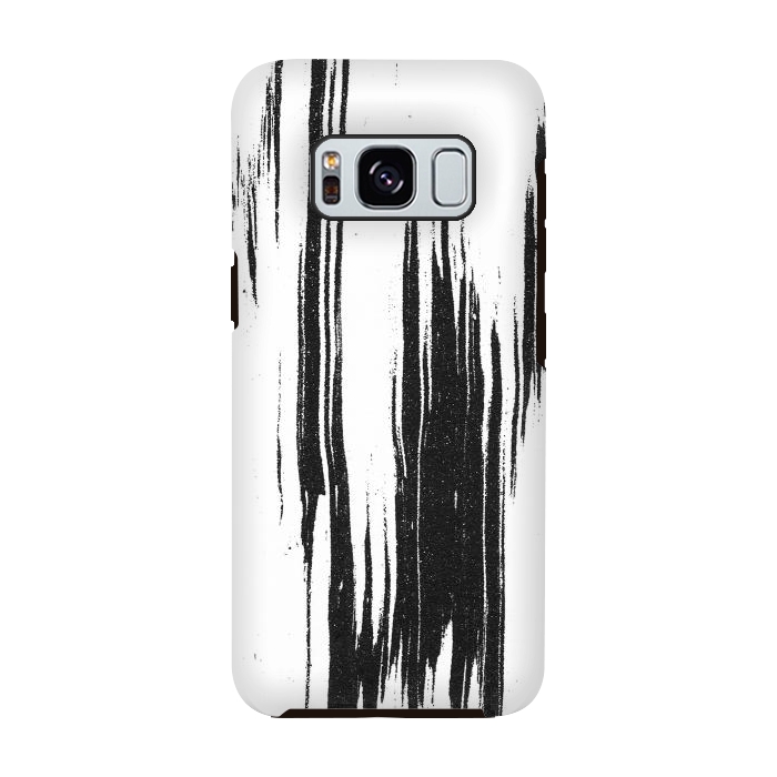 Galaxy S8 StrongFit Black ink brushstroke on white background by Oana 